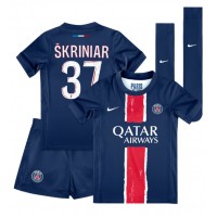 Paris Saint-Germain Milan Skriniar #37 Domáci Detský futbalový dres 2024-25 Krátky Rukáv (+ trenírky)